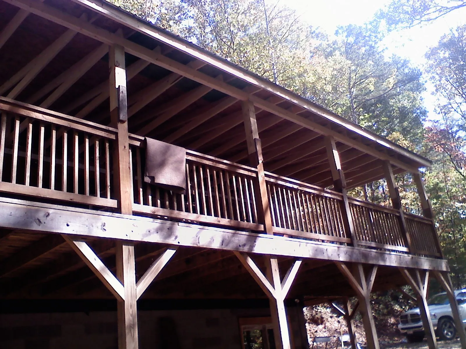 Timber framing under a new elevated porch and deck — Roof Leak Repair in Floral by Roofing Brothers